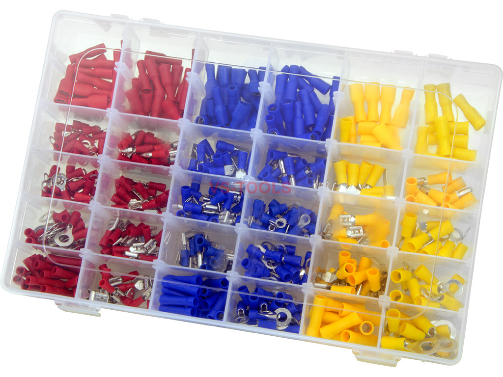 480pcs Crimp Spade Ring Connector Insulated Wiring Terminal